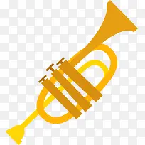 金色扁平化萨克斯-空若网 金色扁平化萨克斯-空若网