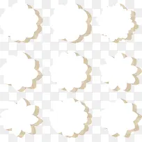 9款白色花形标签矢量素材-空若网 9款白色花形标签矢量素材-空若网