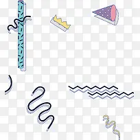 波普孟菲斯抽象线条几何素材-空若网 波普孟菲斯抽象线条几何素材-空若网