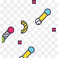 手绘孟菲斯风格几何素材-空若网 手绘孟菲斯风格几何素材-空若网