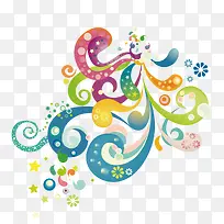 多彩卡通喜庆礼花效果元素-空若网 多彩卡通喜庆礼花效果元素-空若网