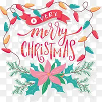 可爱彩灯圣诞节快乐-空若网 可爱彩灯圣诞节快乐-空若网