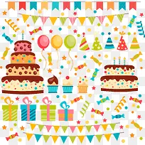 生日快乐装饰图案-空若网 生日快乐装饰图案-空若网