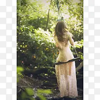 荡秋千的女孩唯美摄影-空若网 荡秋千的女孩唯美摄影-空若网