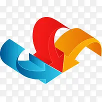 七彩立体png免费素材矢量-空若网 七彩立体png免费素材矢量-空若网