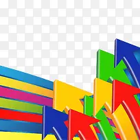 矢量彩色线条和箭头-空若网 矢量彩色线条和箭头-空若网