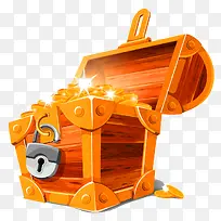 橙色简约宝箱装饰图案-空若网 橙色简约宝箱装饰图案-空若网