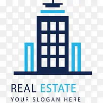 蓝色大楼中介标志-空若网 蓝色大楼中介标志-空若网