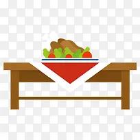 扁平化平面设计矢量卡通烤鸭图标-空若网 扁平化平面设计矢量卡通烤鸭图标-空若网