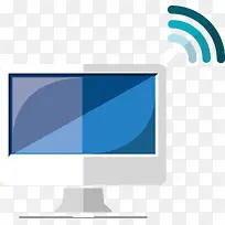 简约蓝色电脑-空若网 简约蓝色电脑-空若网