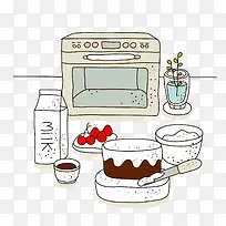 手绘厨房美好精致生活-空若网 手绘厨房美好精致生活-空若网