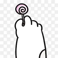 手拿彩色棒棒糖手势卡通手绘-空若网 手拿彩色棒棒糖手势卡通手绘-空若网