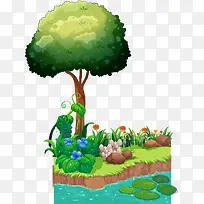 春暖花开绿色大树-空若网 春暖花开绿色大树-空若网