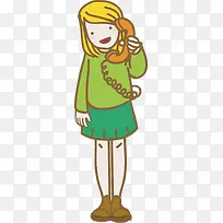 女孩听电话-空若网 女孩听电话-空若网