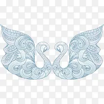 卡通可爱手绘天鹅-空若网 卡通可爱手绘天鹅-空若网