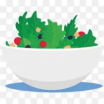 白色大碗蔬菜沙拉-空若网 白色大碗蔬菜沙拉-空若网