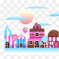 食物房子矢量素材-空若网 食物房子矢量素材-空若网