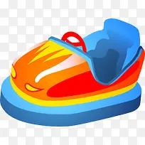 橙色立体游戏碰碰车-空若网 橙色立体游戏碰碰车-空若网