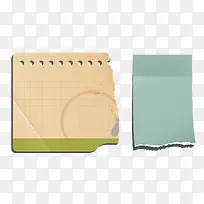 矢量卡通手绘记事本手撕效果-空若网 矢量卡通手绘记事本手撕效果-空若网