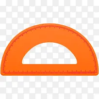 橙色简约半圆尺装饰图案-空若网 橙色简约半圆尺装饰图案-空若网