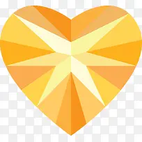 橙色心形宝石素材图-空若网 橙色心形宝石素材图-空若网