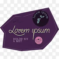 紫色卡通手绘活动标签-空若网 紫色卡通手绘活动标签-空若网