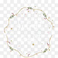 矢量手绘植物圆形边框-空若网 矢量手绘植物圆形边框-空若网