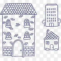 圣诞手绘可爱木屋-空若网 圣诞手绘可爱木屋-空若网