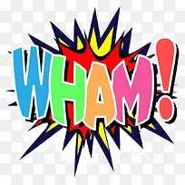 彩色WHAM惊叹标贴-空若网 彩色WHAM惊叹标贴-空若网