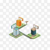 立体卡通风格扁平化校园图案-空若网 立体卡通风格扁平化校园图案-空若网