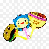 卡通可爱人物扇子-空若网 卡通可爱人物扇子-空若网