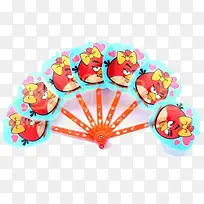 卡通可爱人物扇子-空若网 卡通可爱人物扇子-空若网