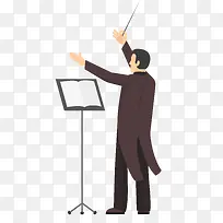 矢量音乐指挥家素材-空若网 矢量音乐指挥家素材-空若网