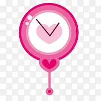 矢量卡通扁平化红色可爱钟表-空若网 矢量卡通扁平化红色可爱钟表-空若网