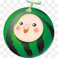 卡通创意水果可爱娃娃脸西瓜-空若网 卡通创意水果可爱娃娃脸西瓜-空若网