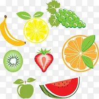 矢量各种新鲜水果插图-空若网 矢量各种新鲜水果插图-空若网