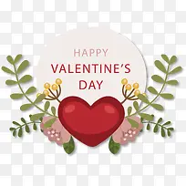 花藤花卉元素爱心-空若网 花藤花卉元素爱心-空若网