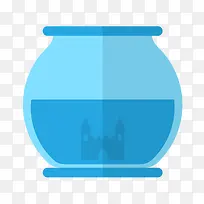 蓝色的透明玻璃鱼缸-空若网 蓝色的透明玻璃鱼缸-空若网