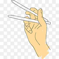 卡通拿着筷子的手-空若网 卡通拿着筷子的手-空若网