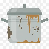 灰色矢量锅具肮脏-空若网 灰色矢量锅具肮脏-空若网