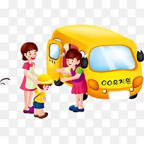 矢量上学小学生素材-空若网 矢量上学小学生素材-空若网