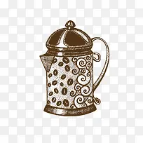 卡通手绘煮咖啡的机子-空若网 卡通手绘煮咖啡的机子-空若网