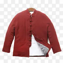 酒红色棉麻唐装上衣掀开展示-空若网 酒红色棉麻唐装上衣掀开展示-空若网