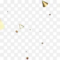 金色三角形渐变漂浮元素-空若网 金色三角形渐变漂浮元素-空若网