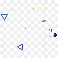 蓝色三角形几何漂浮元素-空若网 蓝色三角形几何漂浮元素-空若网