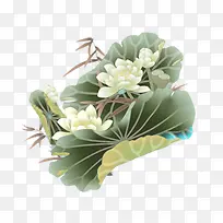 卡通荷花免抠素材-空若网 卡通荷花免抠素材-空若网