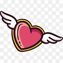粉红色爱心翅膀-空若网 粉红色爱心翅膀-空若网