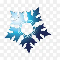 蓝色渐变雪花png-空若网 蓝色渐变雪花png-空若网