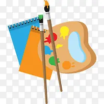 开学季画画工具黄色画板-空若网 开学季画画工具黄色画板-空若网