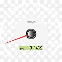 矢量简单风格车速表-空若网 矢量简单风格车速表-空若网